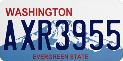 WA license plate AXR3955