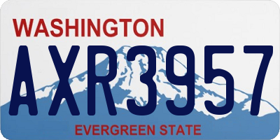 WA license plate AXR3957