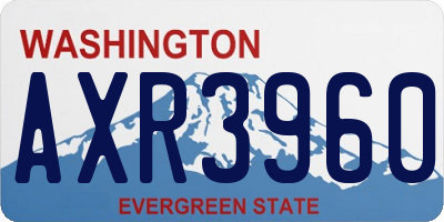 WA license plate AXR3960