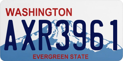 WA license plate AXR3961