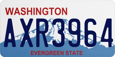 WA license plate AXR3964
