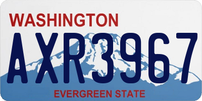 WA license plate AXR3967
