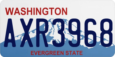 WA license plate AXR3968