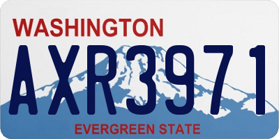 WA license plate AXR3971