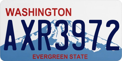 WA license plate AXR3972