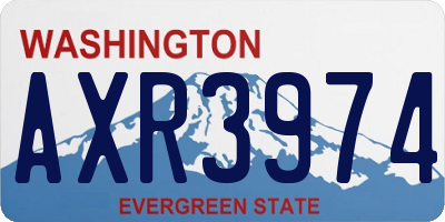 WA license plate AXR3974