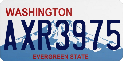 WA license plate AXR3975