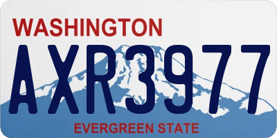 WA license plate AXR3977