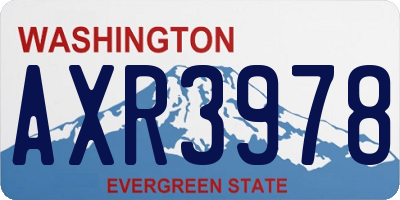 WA license plate AXR3978