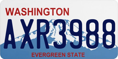 WA license plate AXR3988
