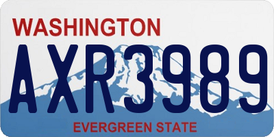 WA license plate AXR3989