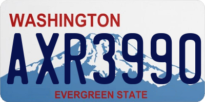 WA license plate AXR3990