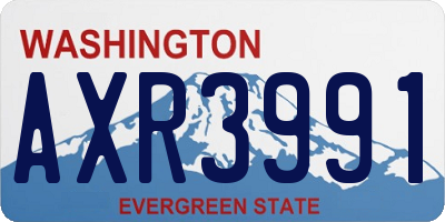 WA license plate AXR3991