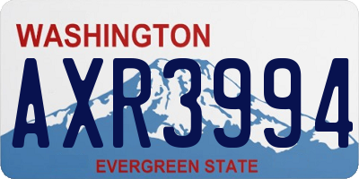 WA license plate AXR3994