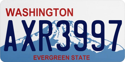 WA license plate AXR3997