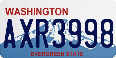 WA license plate AXR3998