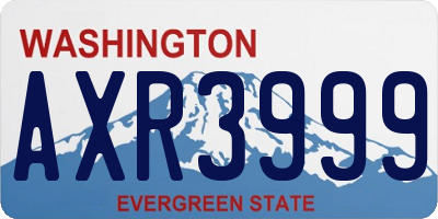 WA license plate AXR3999
