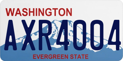 WA license plate AXR4004
