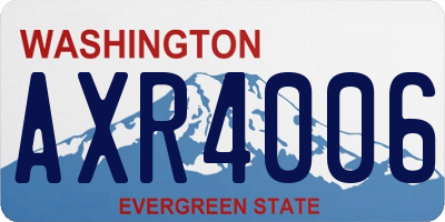 WA license plate AXR4006