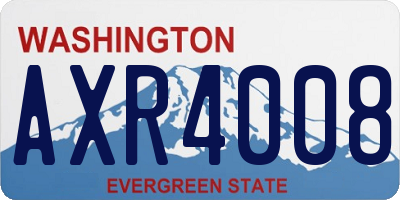 WA license plate AXR4008