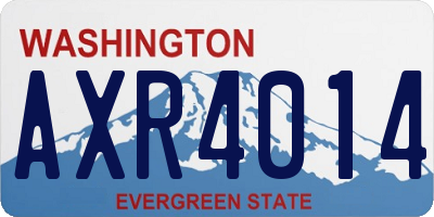 WA license plate AXR4014
