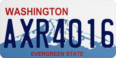 WA license plate AXR4016