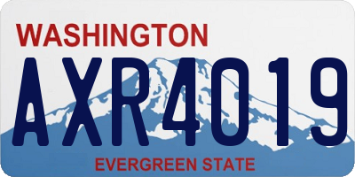 WA license plate AXR4019