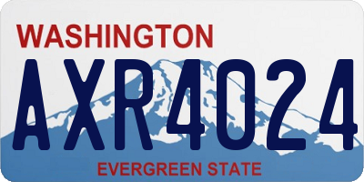 WA license plate AXR4024