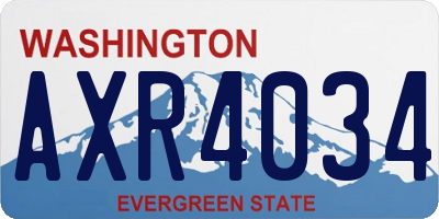 WA license plate AXR4034