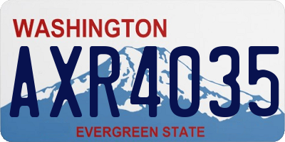 WA license plate AXR4035