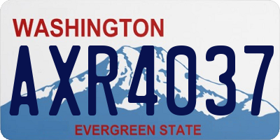 WA license plate AXR4037