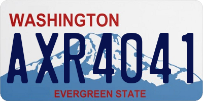 WA license plate AXR4041