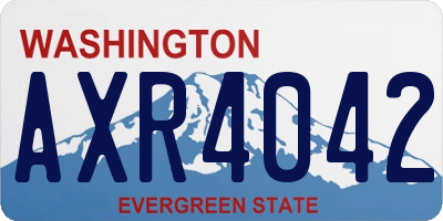 WA license plate AXR4042