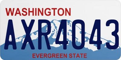 WA license plate AXR4043