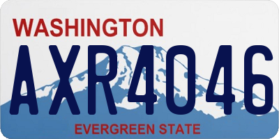 WA license plate AXR4046