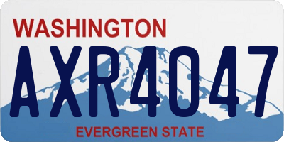 WA license plate AXR4047