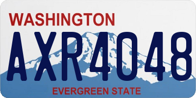 WA license plate AXR4048