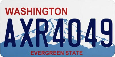 WA license plate AXR4049