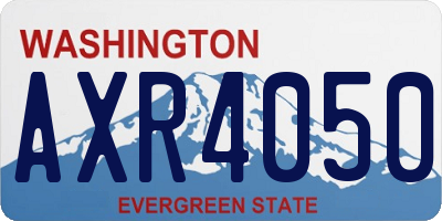 WA license plate AXR4050