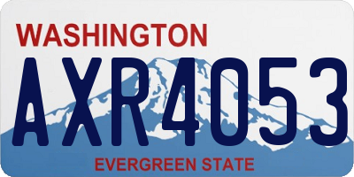 WA license plate AXR4053