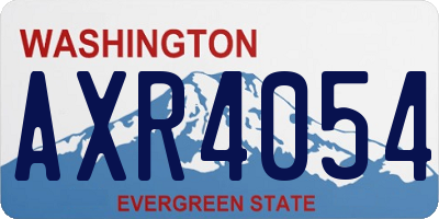 WA license plate AXR4054