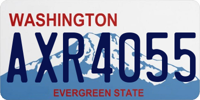 WA license plate AXR4055