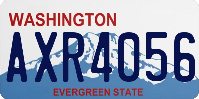 WA license plate AXR4056