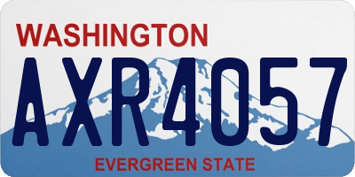 WA license plate AXR4057