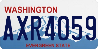 WA license plate AXR4059