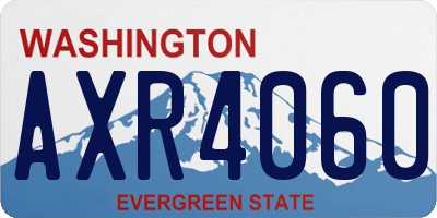 WA license plate AXR4060