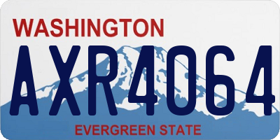 WA license plate AXR4064