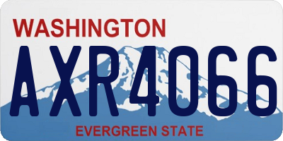WA license plate AXR4066