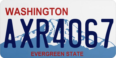 WA license plate AXR4067