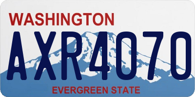 WA license plate AXR4070